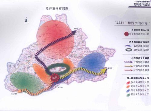 拉萨旅游总体空间布局图
