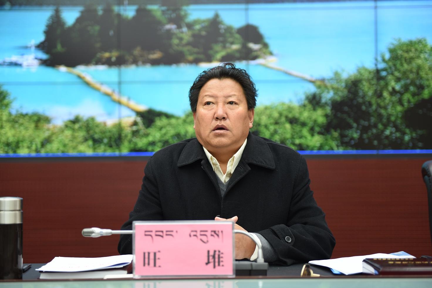 图为：市委副书记、市长旺堆出席会议并作重要讲话.JPG