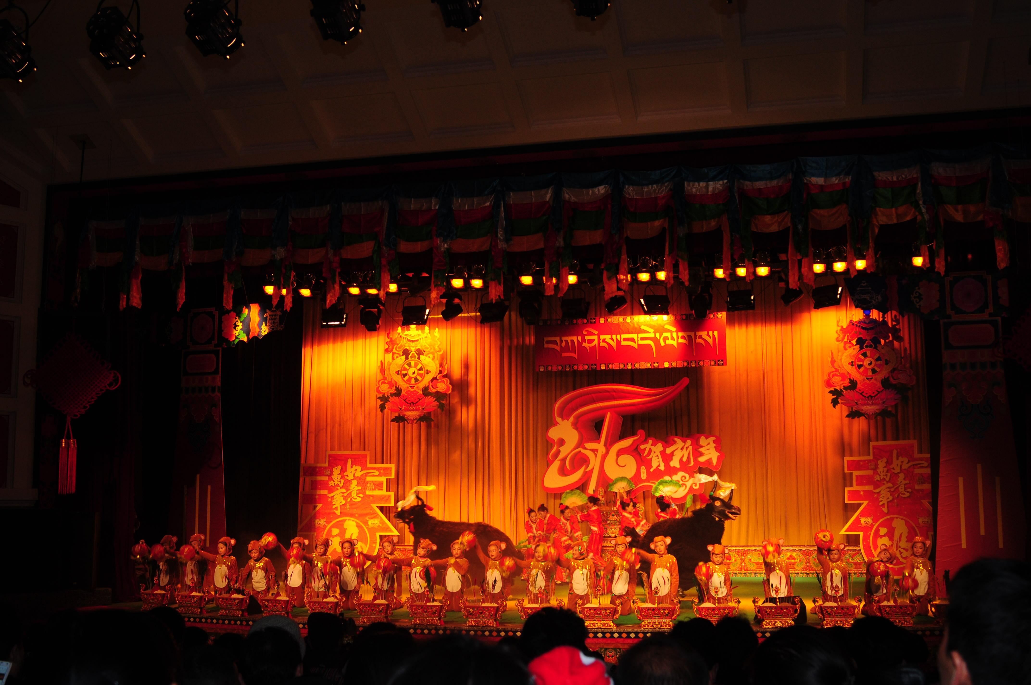 在开场舞《幸福中国年》中，2016年春节藏历新年晚会正式开始。.JPG