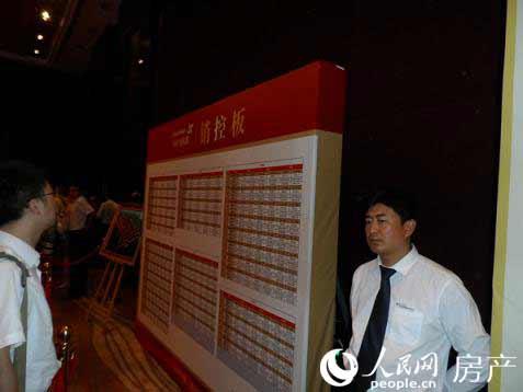 9月3日晚间，北京一楼盘连夜开盘，业内称其抢市意图明显。 （人民网房产余燕明摄）