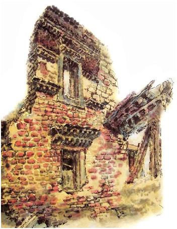 八廓街喜德林寺古墙遗址。