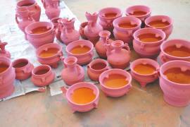  陶器样品。