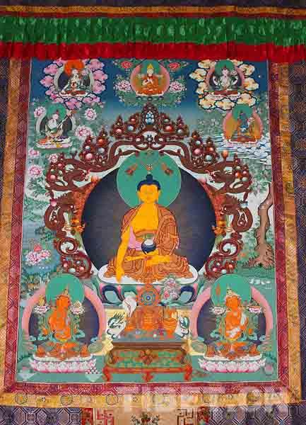 勉萨派唐卡画师 罗布斯达作品 《佛祖》