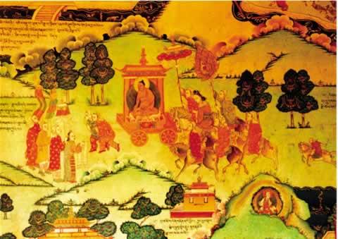 壁画:西藏历史图