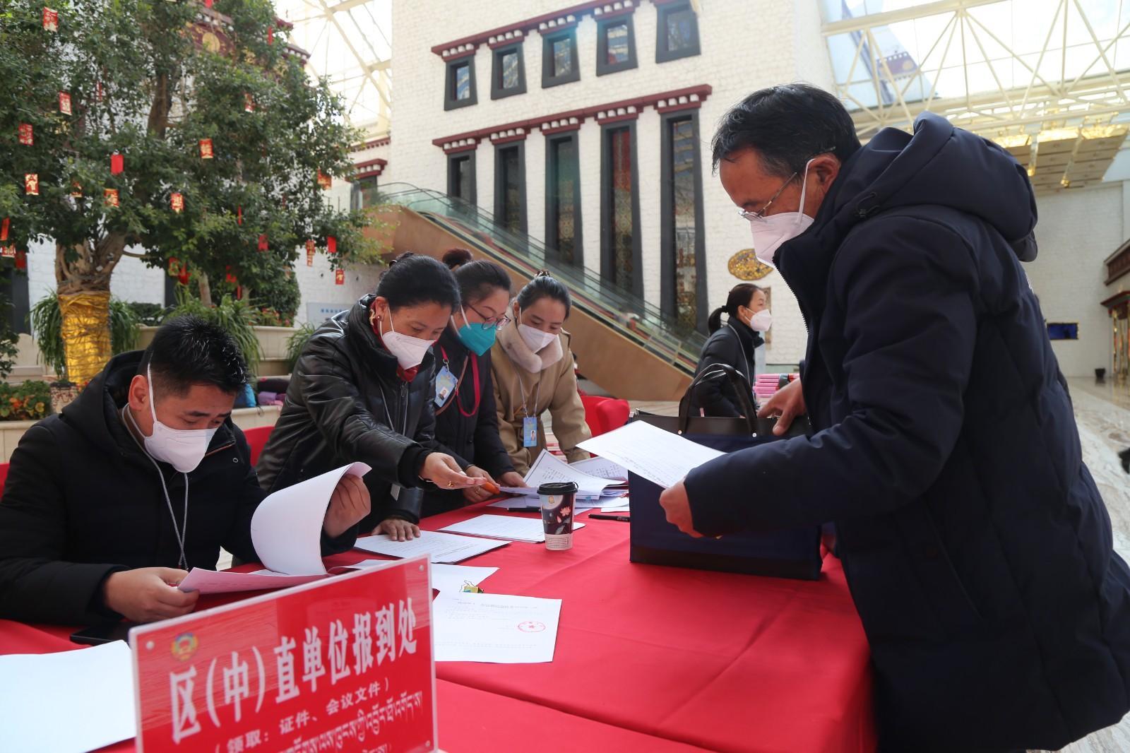 图为科学技术界的图登克珠委员正在报到。.JPG