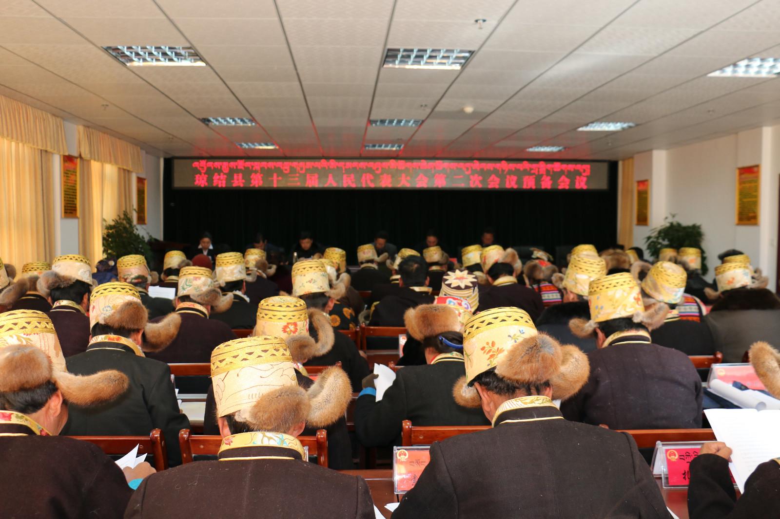 图3为：琼结县第十三届人民代表大会第二次会议举行预备会议。.JPG