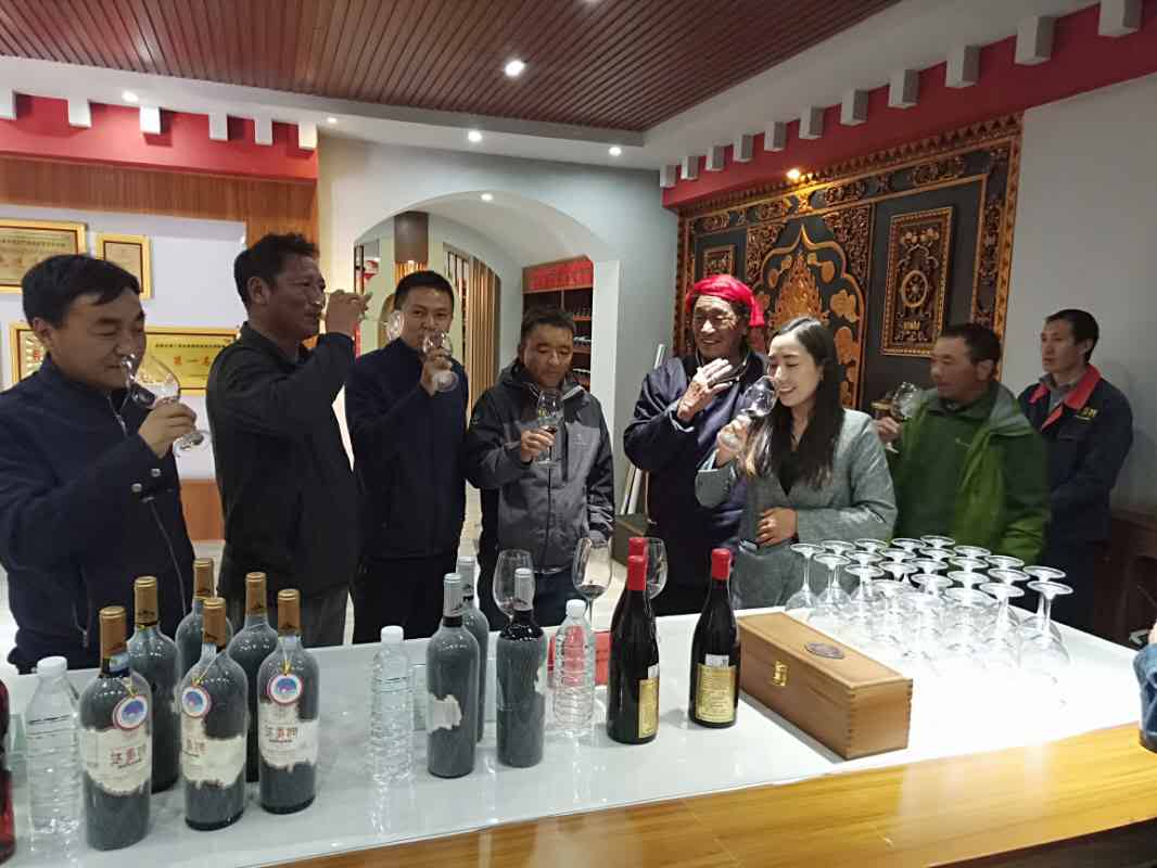 学习考察组在昌都市芒康县纳西乡达美拥葡萄酒厂展览馆参观学习。.jpg