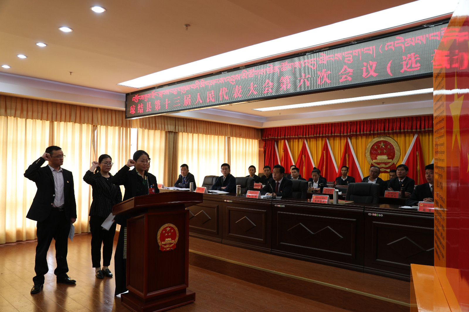 图为：向宪法宣誓。.jpg